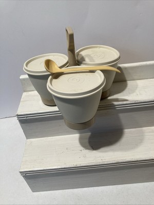 Spinning Tupperware Condiment Caddy Set With Spoon Vintage