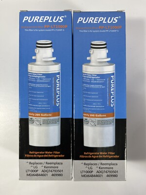 PUREPLUS Replacement Refrigerator Water Filter PP-LT1000P -Pack of 2