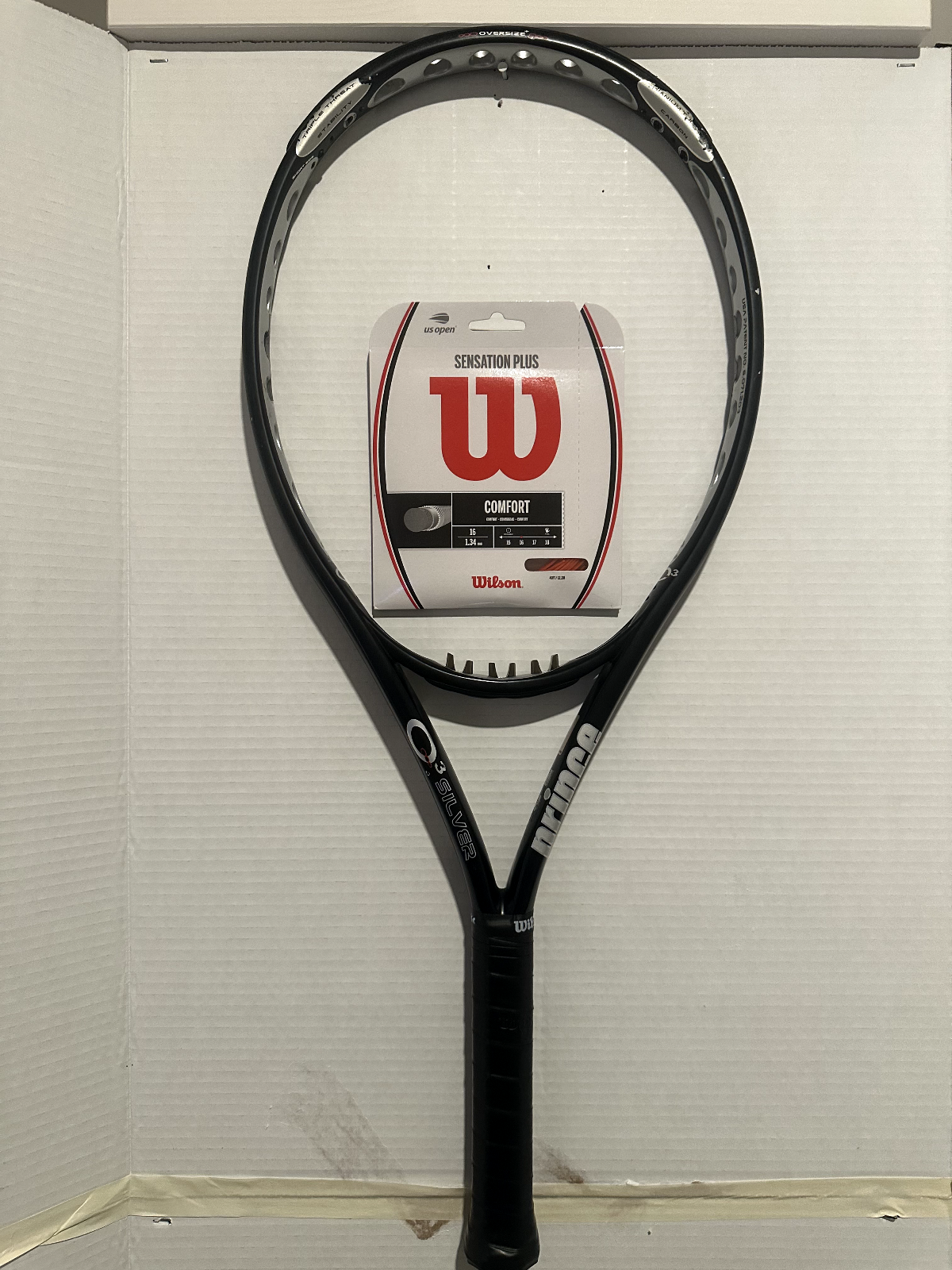 Prince o3 silver oversize tennis racquet 4 3/8 Black Friday Deal