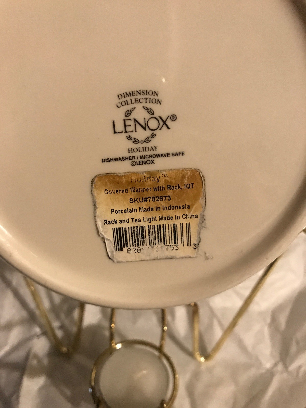 Lenox Dimensions Collection Holiday Chafing Warming Dish with Lid 1 qt