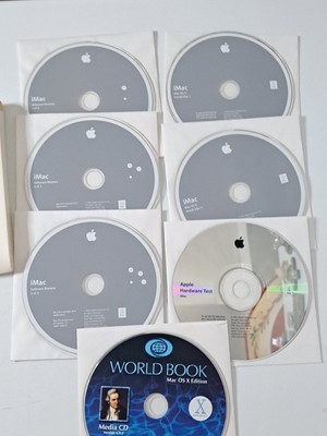 Apple iMac Install & Restore, World Book, Hardware Test 7 Discs - Bundle