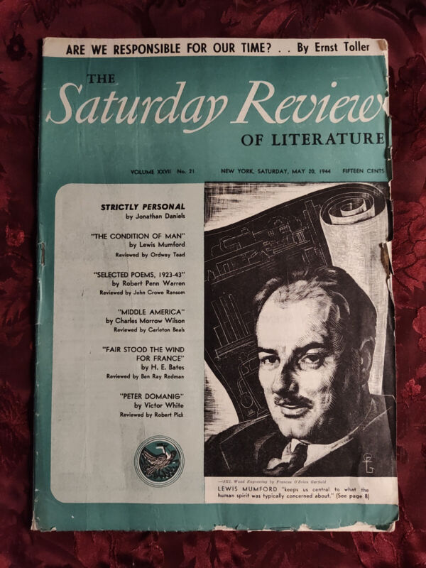 Saturday Review May 20 1944 Louis Mumford Ernst Toller