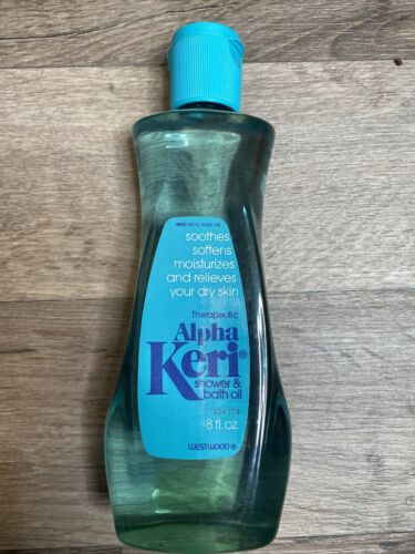 VTG 80s Alpha Keri Shower and Bath Oil Relieves Softens Dry Sk...