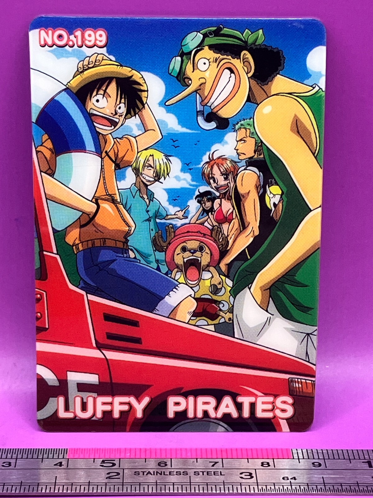 Luffy Zoro Sanji Nami 199 One Piece King of Pirates Gummy Card