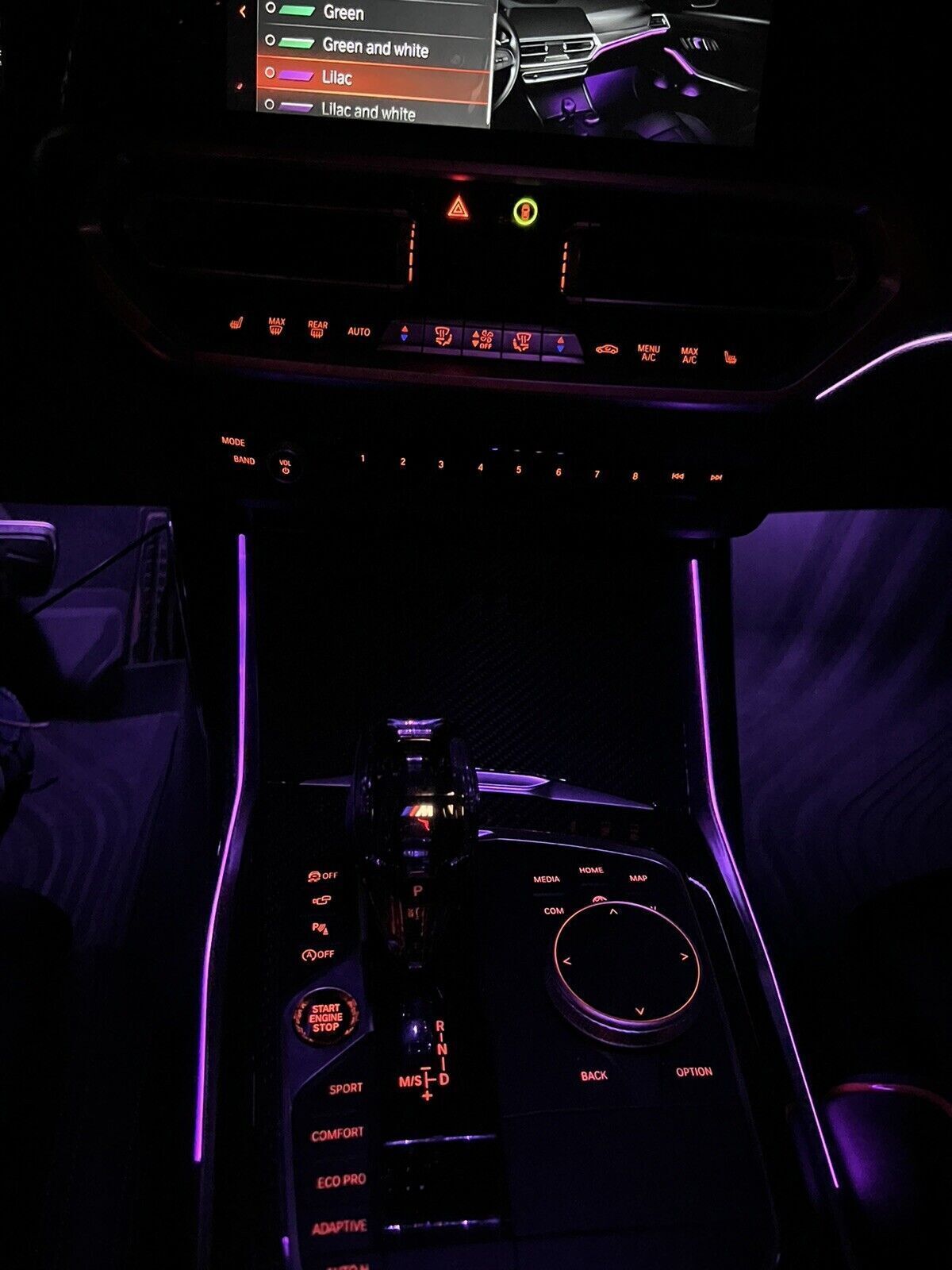 New Center Console Ambient Lighting LED Trim For BMW 330i/ M340i 