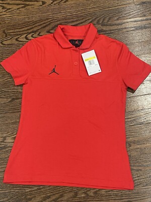 Michael Air Jordan Nike Jumpman Women Small Red Polo Shirt Collar Logo NWT Golf