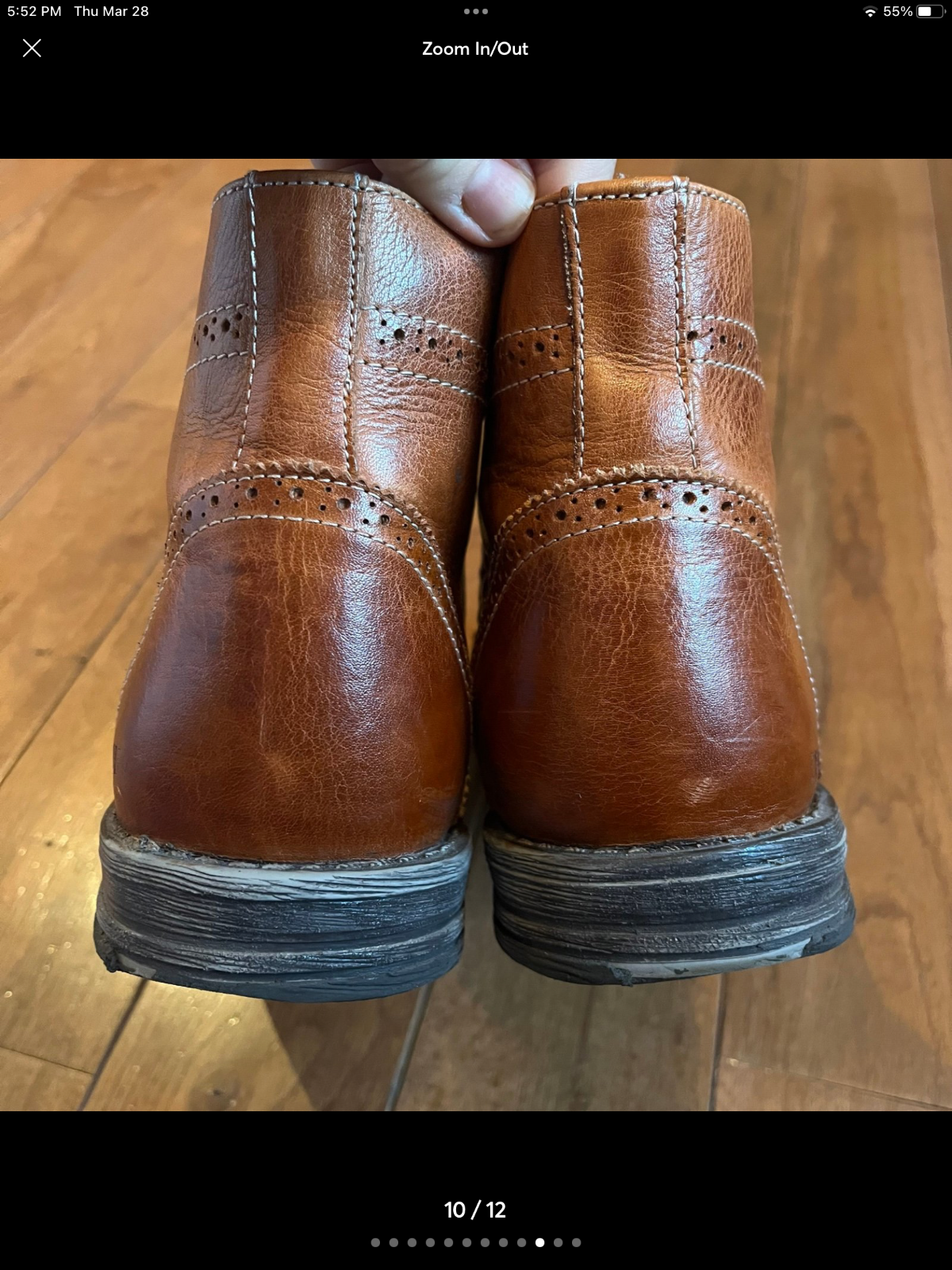 MENS BED-STU NORTH AMERICAN MADE SIZE 13 CHUKKA BOOTS LEATHER WINGTIP