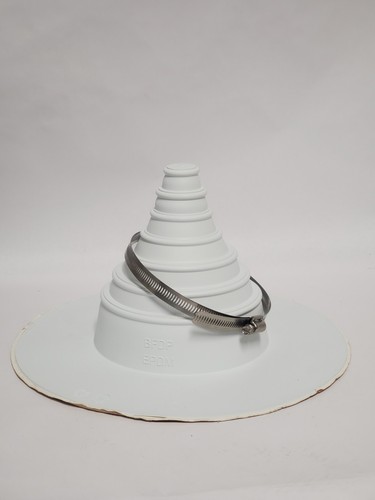 1" - 6" WHITE UNIVERSAL TAPED PIPE BOOT PEEL AND STICK PS