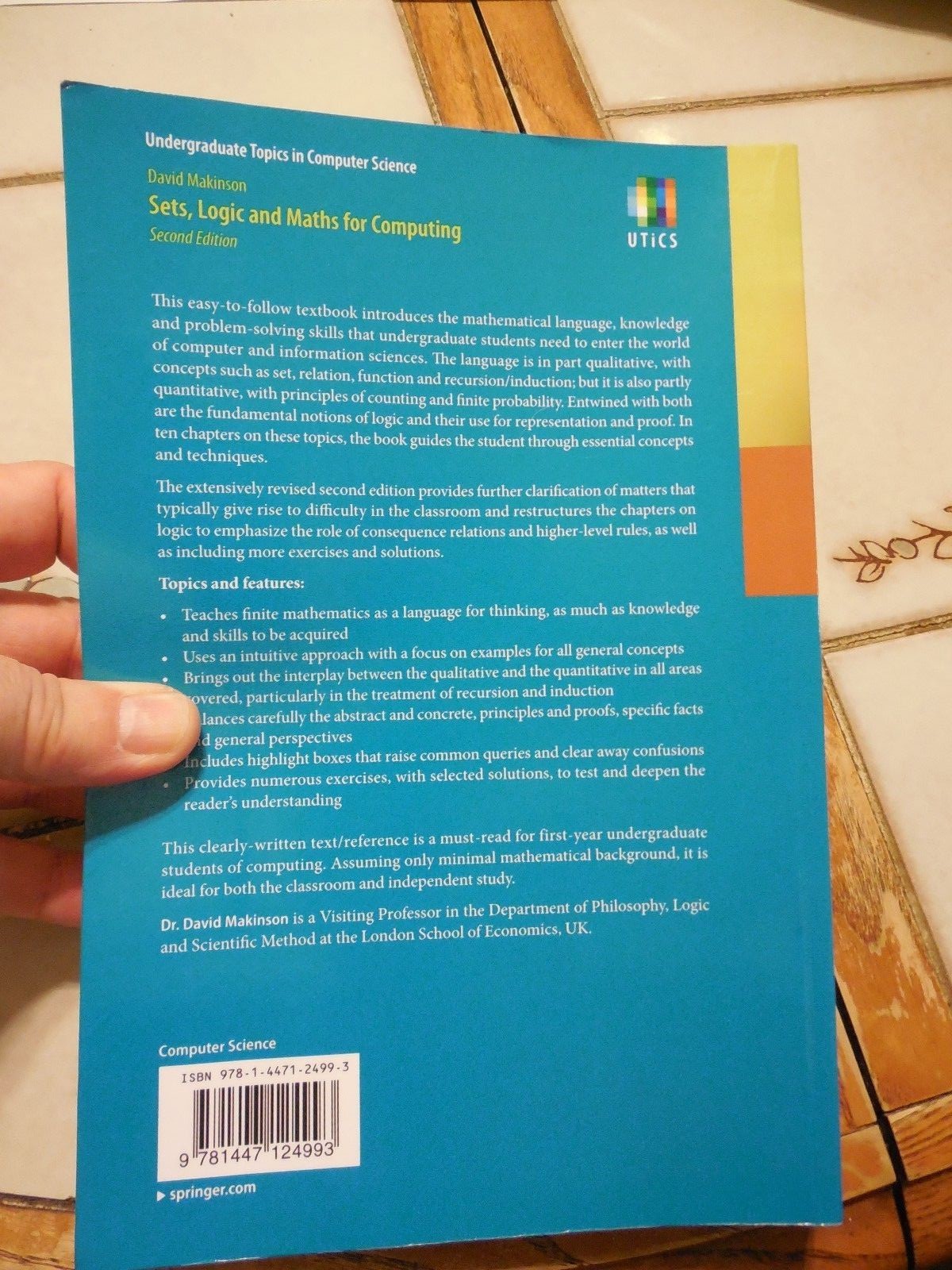 Undergraduate Topics in Computer Science: Sets, Logic and Maths for Computing by