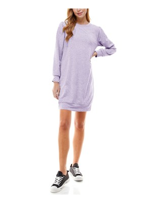 Женское фиолетовое короткое платье с длинным рукавом KINGSTON GREY серого цвета Размер: XS