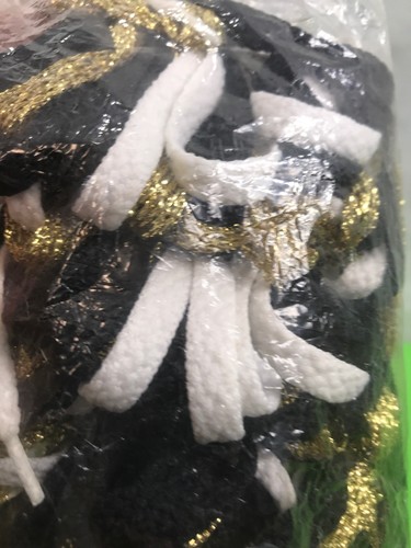 Vintage hair bows lot of 12 clip hair bows New Old Stock Black White Gold