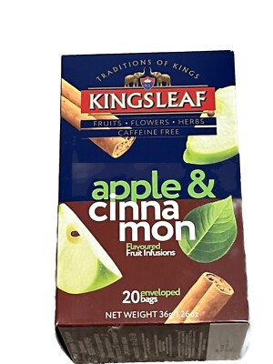 Kingsleaf Tea - APPLE & CINNAMON   ENVELOPED Fruit Tea 20 tbs / 36g  ( 1.26 oz )