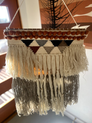 Boho Wall Art Macrame Woven Tapestry Hanging Cotton Wool Scandinavian 19x24