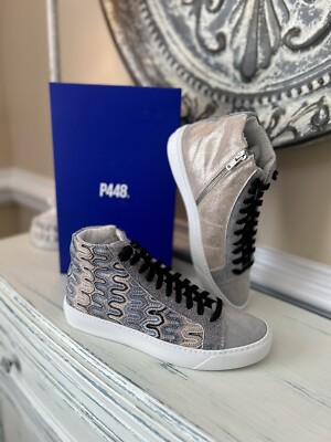 P448 High Top Panama Starburst Sneakers Women s EU 40 US 9.5-10 NIB OB!