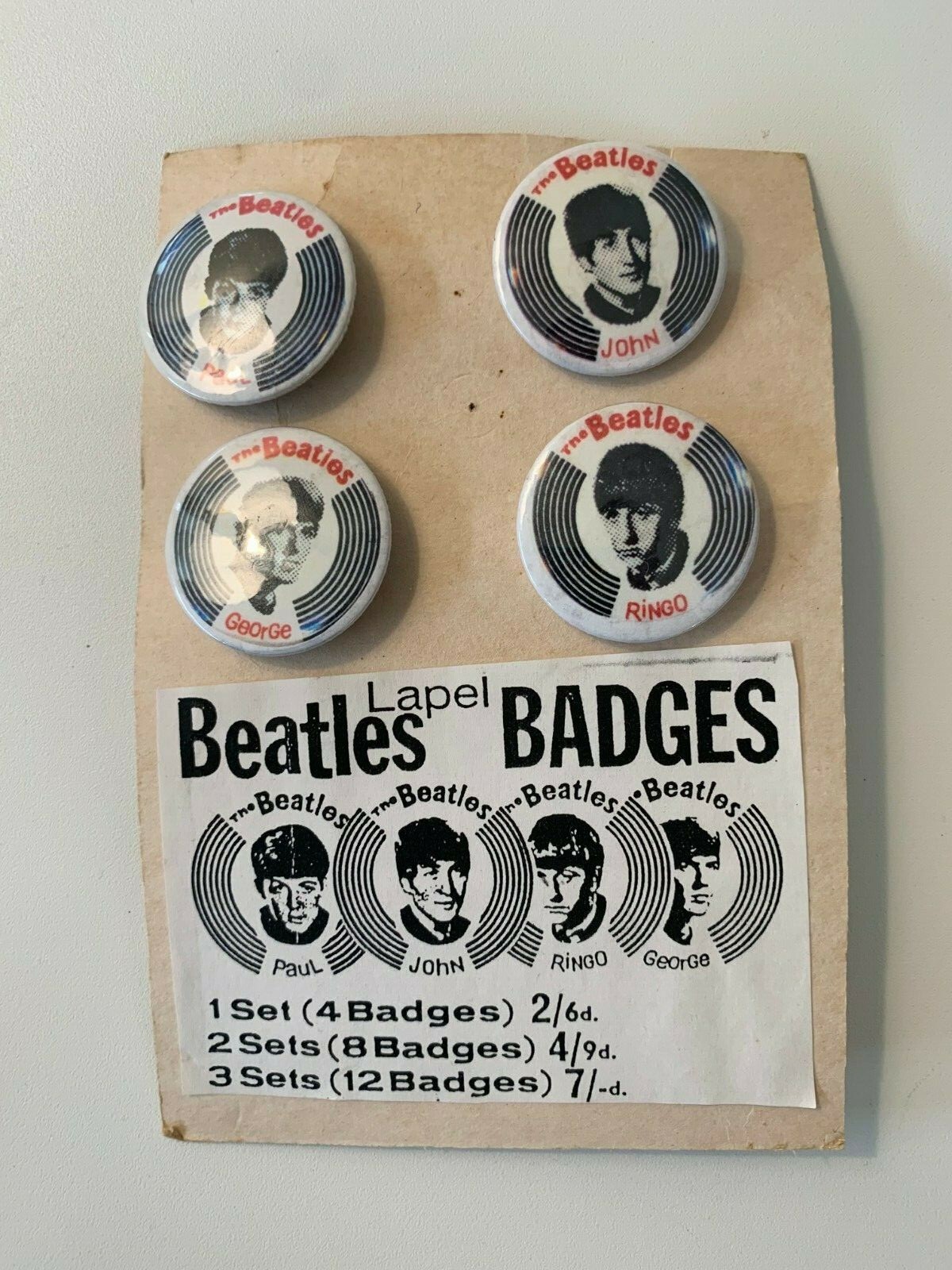 The Beatles Albums Pin Collection Fan Club Limited Rare