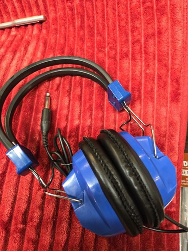 Vintage Califone Blue Headphones Model 2924AV 600 Ohms 1 pair NICE FREE SHIPPING