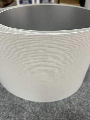 Aluminum Trim Coil 8  X10FT White Woodgrain Finish Bendable