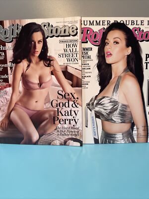 ORIGINAL VINTAGE 2010 & 2011 KATY PERRY ROLLING STONE MAGAZINE COVERS EX. COND