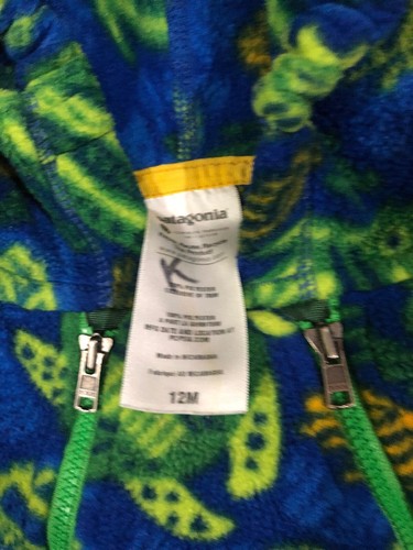 Baby PATAGONIA Bunting Snowsuit Size 12 Months Turtle Print