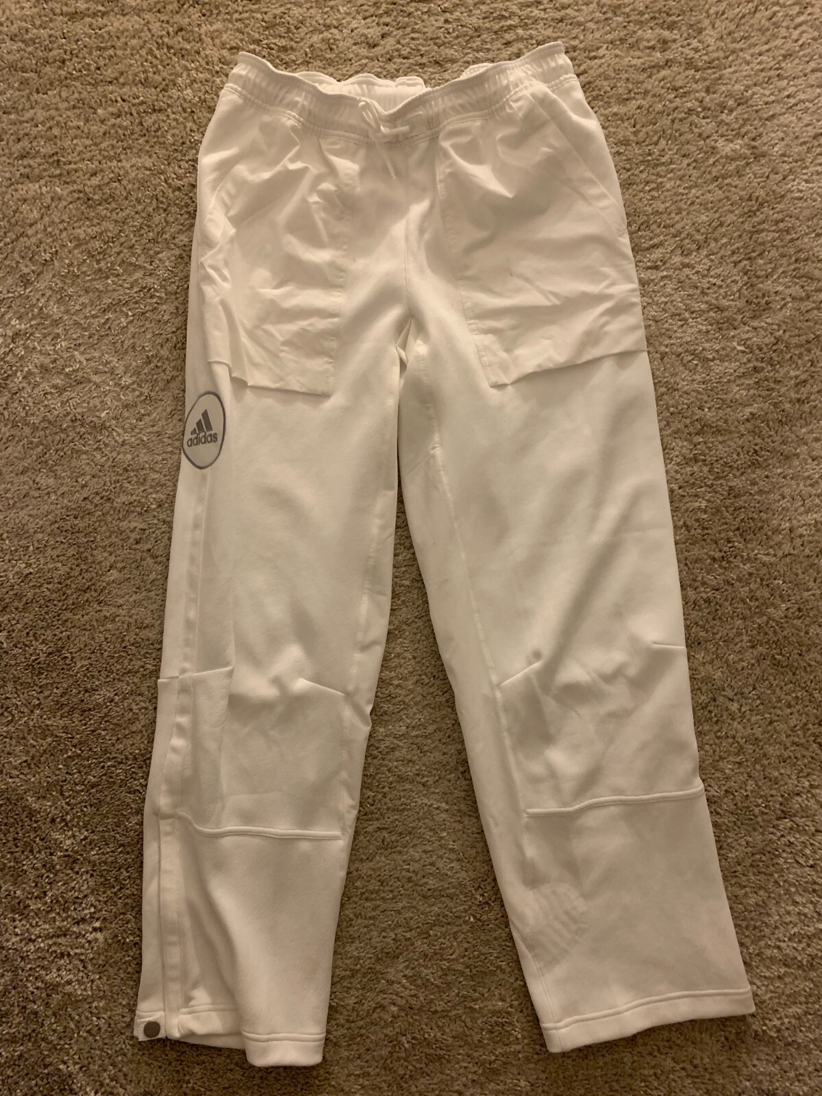 adidas Special Edition Zero Dye Zip White Sweatpants Size XL