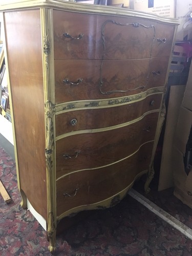 Vintage French Highboy Dresser
