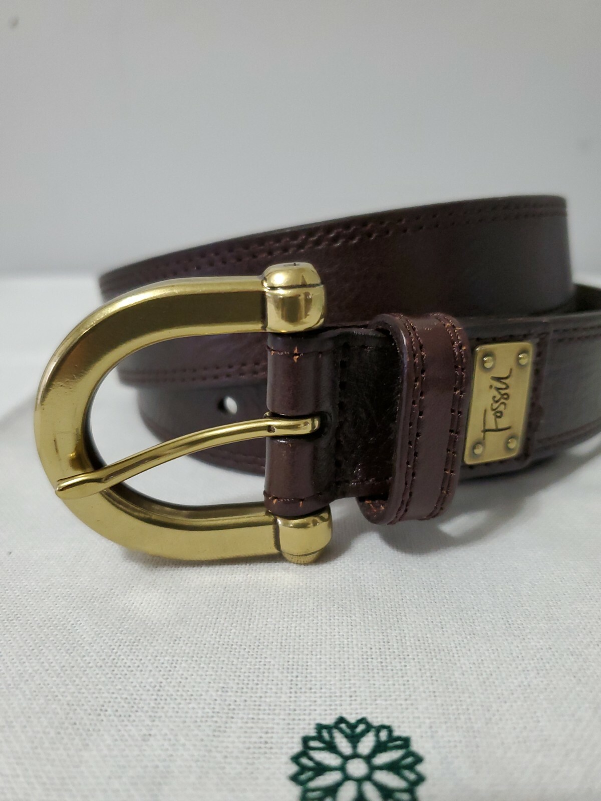 Ремень Fossil Vintage Brass Buckle Belt 