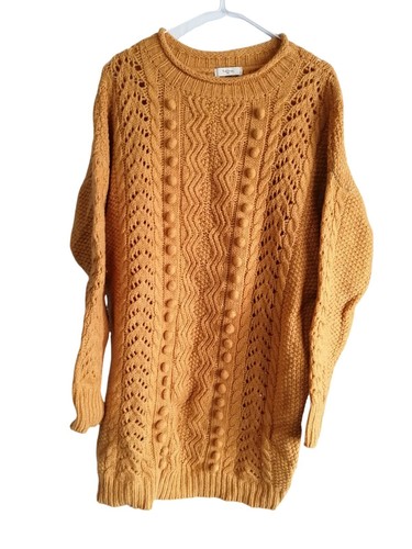 00’s PaulSmith wool 100% thick knit Paul Smith wool 100 knit long sweater M size ginger orange