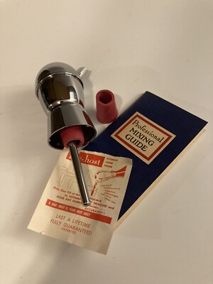 Vintage Bar Host Liquor Pourer And Professional Mixing Guide