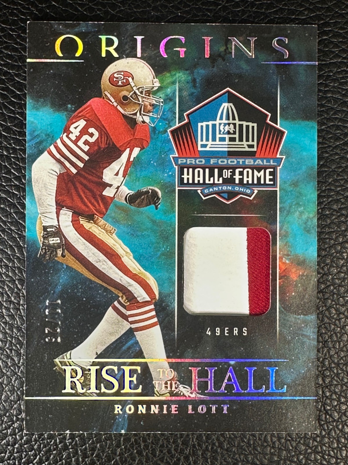 2023 Panini Origins Rise To The Hall HOF Turquoise Ronnie Lott 11/25 Jersey