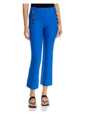 

DEREK LAM 10 CROSBY Женские синие расклешенные укороченные брюки для работы в моряке, Синий, TS02101PDM