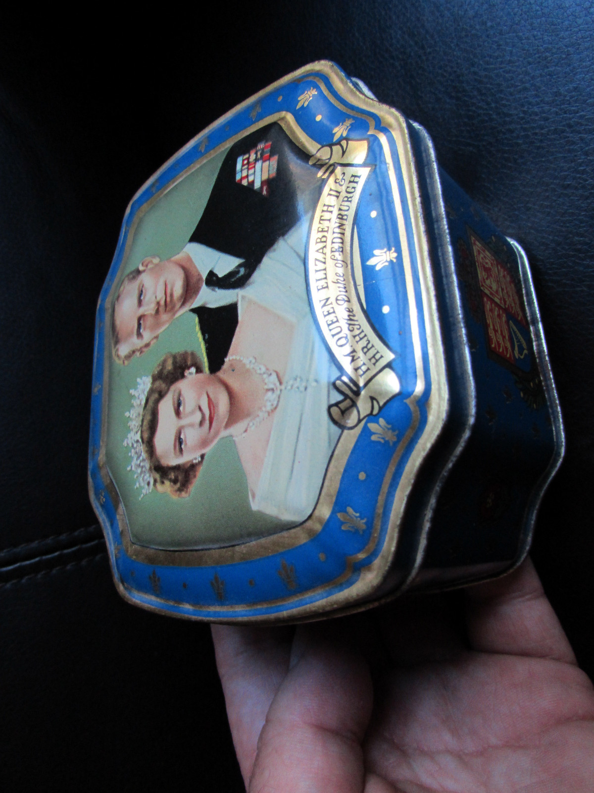 Vintage 1953 Queen Elizabeth II Coronation Horner Toffee Candy Sweets Tin Nice