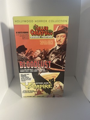 Killer Creature Double Feature: Bloodlust 1959 & Atom Age Vampire (1960) VHS New
