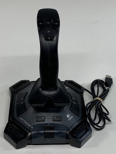 Attack 3 Joystick (輸入版) Logitech Attack 3 Gaming Joystick PC USB ATK3 Flight Stick 11 Buttons w⁄ Box