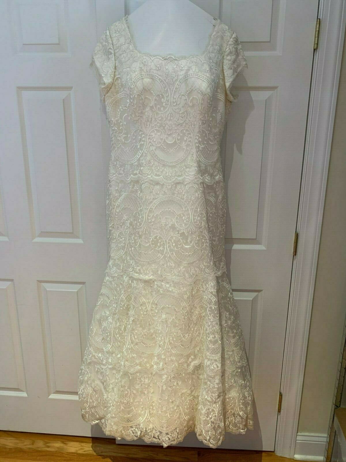 ALLURE MODEST BRIDAL COLLECTION M500 Size 16 Ivory Wedding Dress | eBay