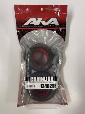 AKA Products, Inc. 1:10 Chainlink Stadium Truck Tires W/Red Insert, Super Soft
