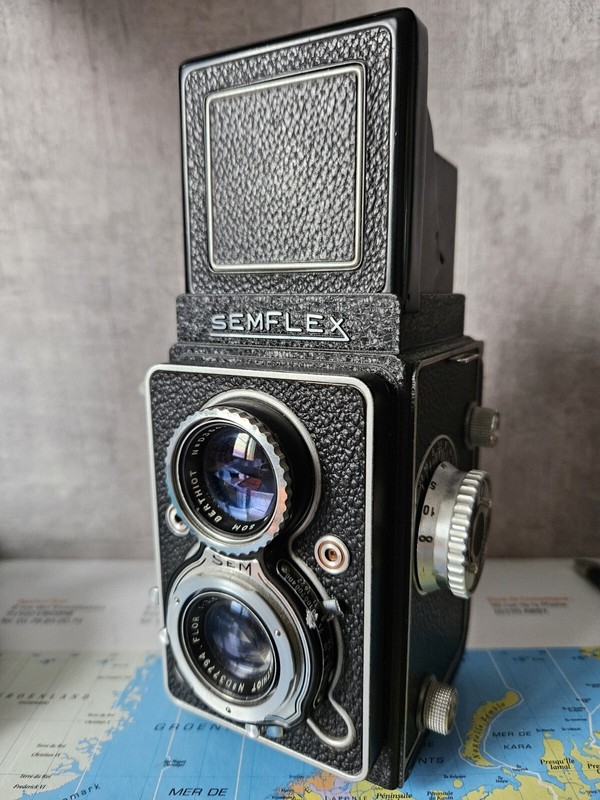 Appareil Photo Semflex Reflex Tlr 6x6 Avec Objectif Som Berthiot 1:2.8/1:3.5