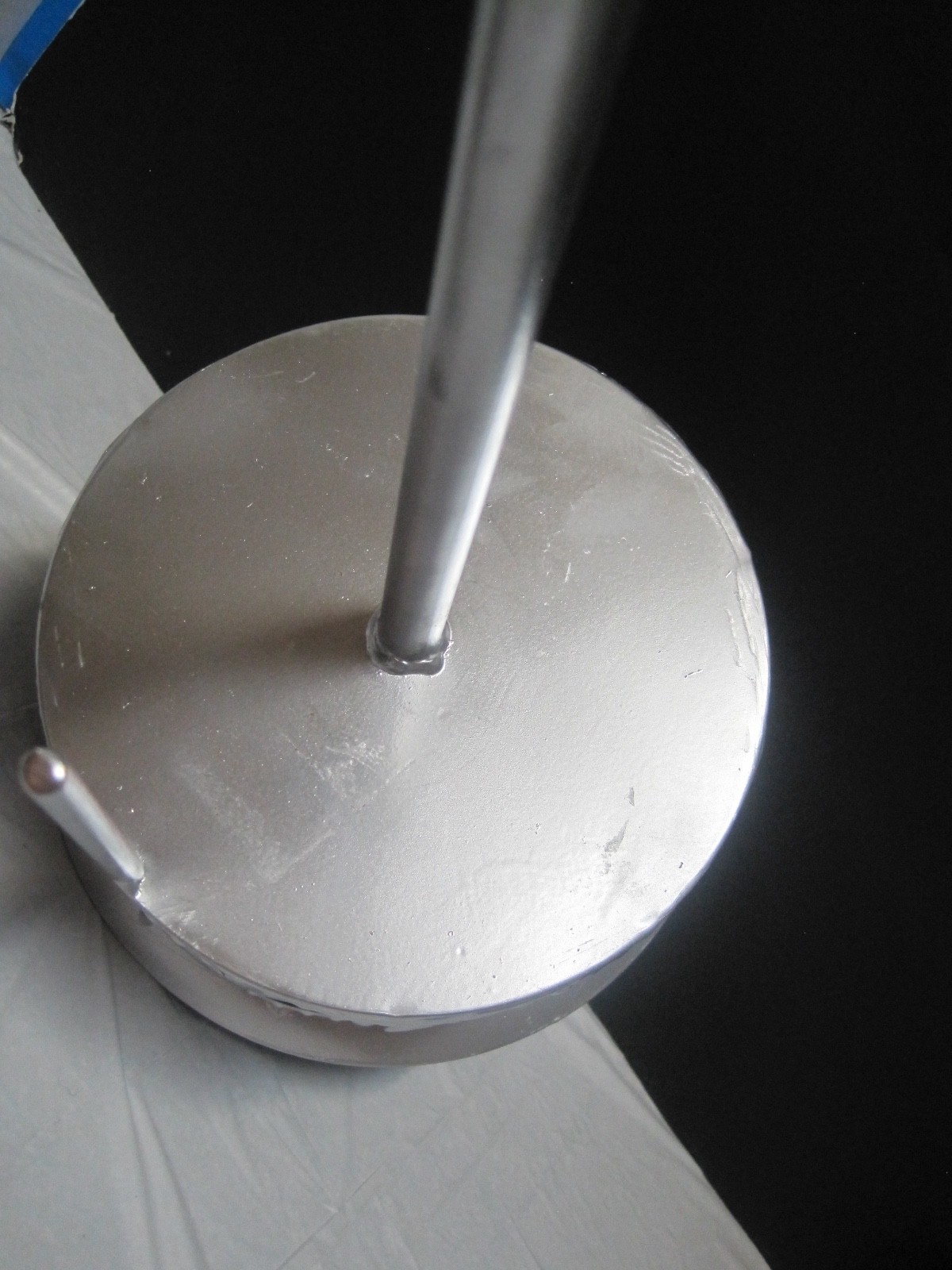 Super fancy countertop paper towel holder, silver tone, steel