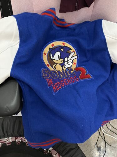 Sonic The Hedgehog Letterman Varsity Bomber Jacket Leather Sonic The Hedgehog Letterman Varsity Bomber Jacket Leather