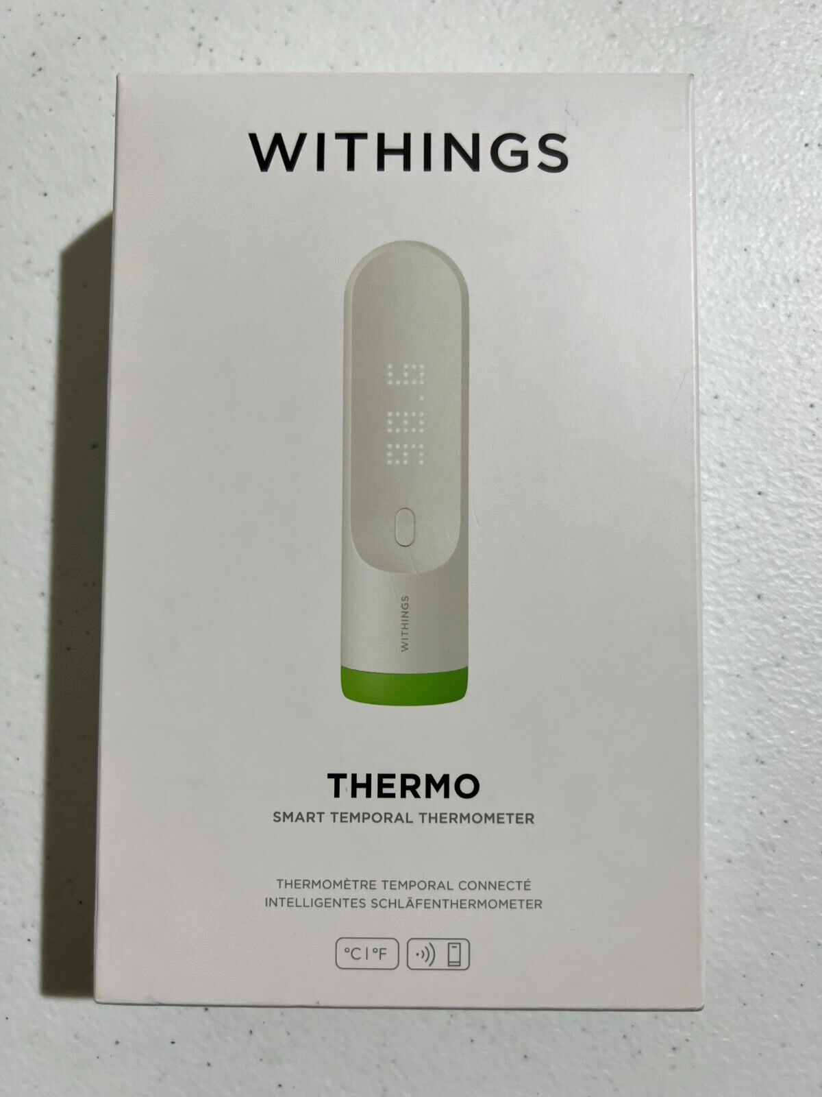 WITHINGS Thermo SCT01 Smart Infrared Temporal Thermometer, Green,White