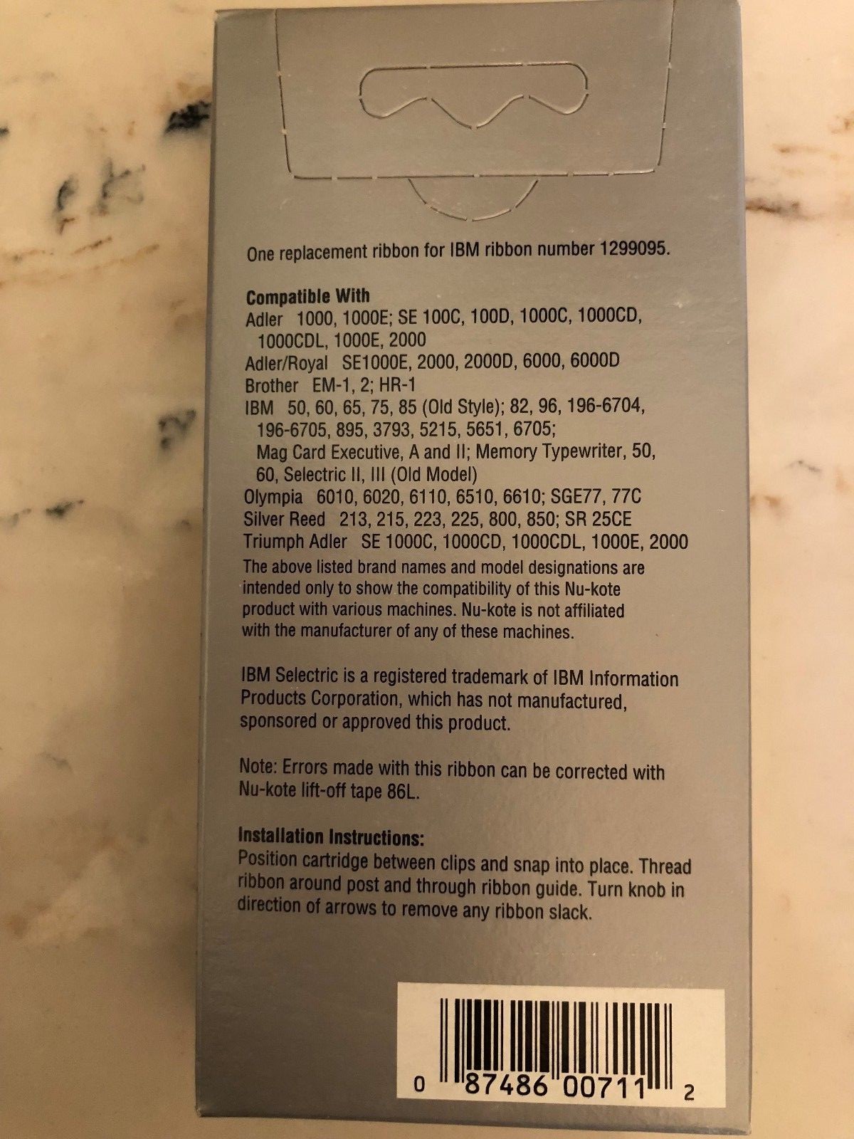 NuKote B86HY IBM Selectric II High Yield Correctable Ribbon Lot Of 3