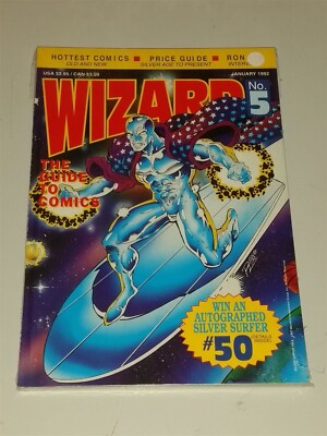 WIZARD COMICS MAGAZINE #5 NM (9.4 OR BETTER) SILVER SURFER JANUARY 1992