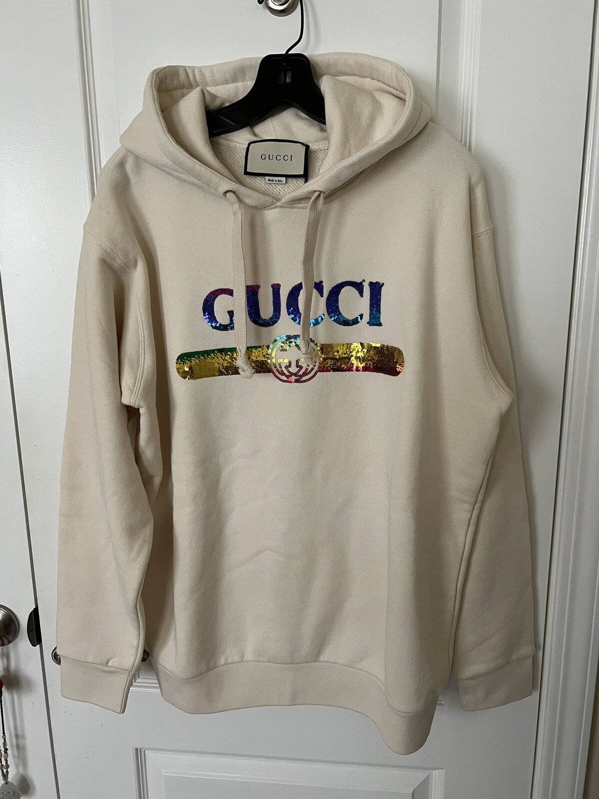 NWT Gucci Sweatshirt with Sequin Gucci Logo Size M | eBay NWT Gucci Sweatshirt with Sequin Gucci Logo Size M | eBay