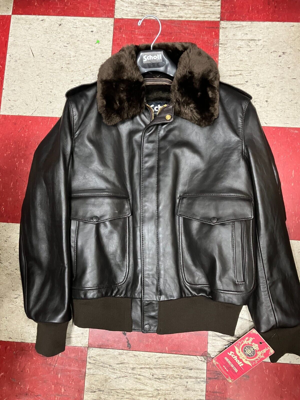 NEW schott 184SM A-2 Naked Cowhide Flight Jacket SZ 42 - 46 NEW schott 184SM A-2 Naked Cowhide Flight Jacket SZ 42 - 46