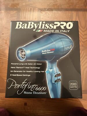 NWB BaBylissPro Nano Titanium Porfoting 6600 Nano Titanium Hair Dryer (2000wt)