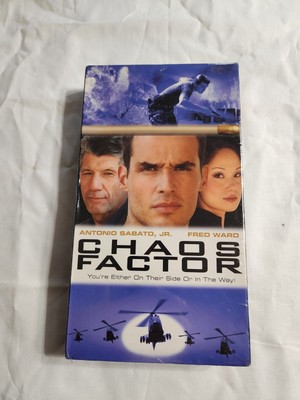 Chaos Factor (VHS 2000) Action Antonio Sabato Jr Fred Ward Sunland Studios HTF