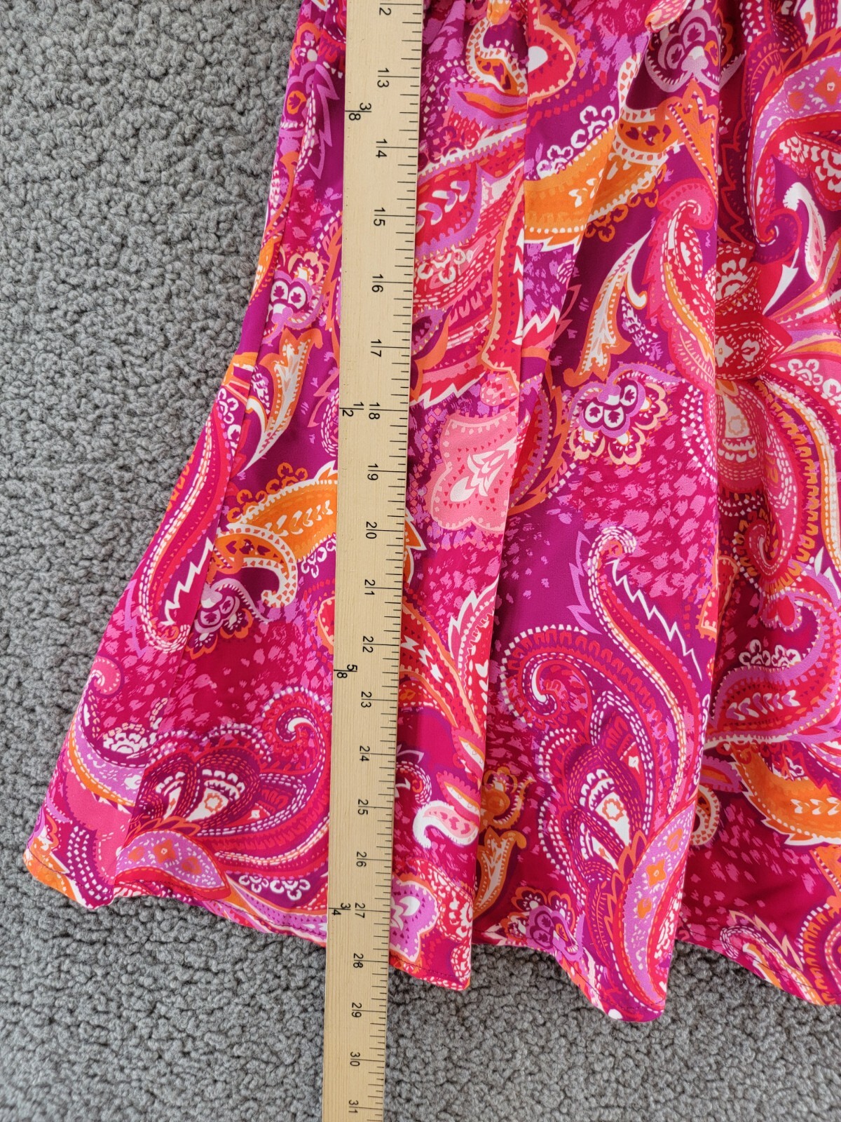 Swim Solutions Tummy-Control Bow-Front Swim Dress Women's 8 Fuchsia Pull On - Picture 7 of 14