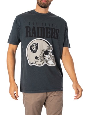 

Мужская свободная футболка Recovered NFL Raiders Helmet, черная, Черный, MMNFL1189