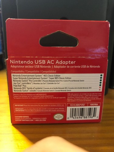 Nintendo - Power Adapter for Nintendo Switch - Black