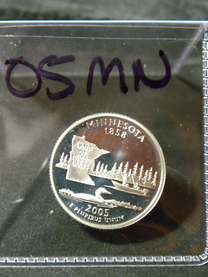 2005 S SILVER GEM PROOF MINNESOTA STATE QUARTER 90% SILVER FREE SHIP