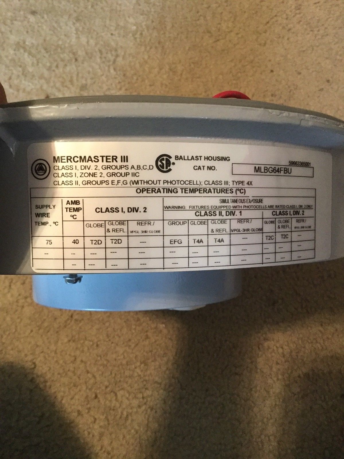 Appleton Electric, MLBG64FBU Ballast Housing Free Shipping